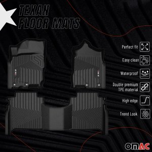 Nissan Titan Floor Mats - Front + Rear - Omac - Texan - 2016 Nissan Titan Floor Mats - Front + Rear - Omac - Texan - 2016